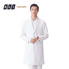 Áo choàng blouse, áo blue trắng dài tay, dáng dài, chất vải oxford cho bác sĩ, dược sĩ, spa Aligro BV.CA.ABLU.OXD