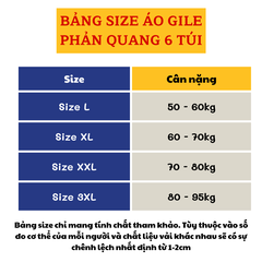 Áo gile bảo hộ lao động 4 túi hộp và 2 túi khóa khác màu chất vải kaki 2/1 thấm hút tốt màu vàng GLBH.FFD6TV.06