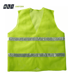 Áo gile bảo hộ lao động lưới phản quan nhựa màu xanh nõn chuối GLBH.FFDLXNC.12
