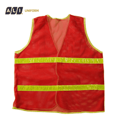 Áo gile bảo hộ lao động lưới phản quang nhựa màu đỏ GLBH.FFDLDO.11