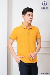 Áo polo ngắn tay cotton prima màu vàng ALGPLO83