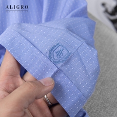 Áo sơ mi cộc tay màu xanh ALGS-C108
