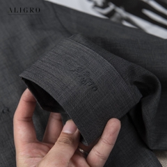 Áo sơ mi dài tay công sở cao cấp Aligro ALGS159 dáng Slimfit màu xám