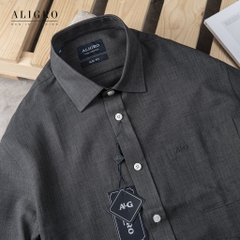 Áo sơ mi dài tay công sở cao cấp Aligro ALGS159 dáng Slimfit màu xám