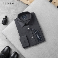 Áo sơ mi dài tay công sở cao cấp Aligro ALGS159 dáng Slimfit màu xám
