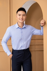 Áo sơ mi bamboo slimfit dài tay hoạ tiết nhí Aligro ALGS225