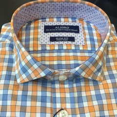 Áo sơ mi kẻ dài tay dáng Slimfit mã ALGS184