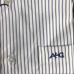 Áo sơ mi nam ngắn tay cao cấp Aligro ALGS-C31 vải cotton form SLIMFIT màu trắng kẻ sọc xanh