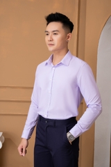 Áo sơ mi dài tay trơn màu tím khoai môn Aligro ALGS224