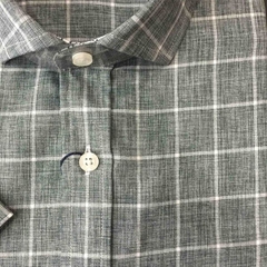 Áo sơ mi cộc tay nam công sở Aligro kẻ ghi dáng Custom ALGS-C94