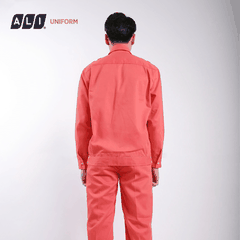 Bộ quần áo bảo hộ lao động Aligro chất liệu Kaki 2/1 bền đẹp, đồng phục cho công nhân, kỹ sư màu cam BH.FFDC.04