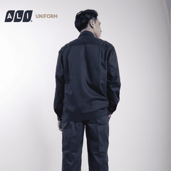 Bộ quần áo bảo hộ lao động Aligro chất liệu Kaki 2/1 bền đẹp, đồng phục cho công nhân, kỹ sư màu tím than BH.FFDTT.03