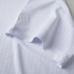 Áo phông nam ngắn tay ALIGRO chất vải cotton ô chấm màu trắng năng động ALGAPC073