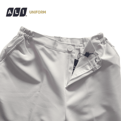 Quần blouse, quần blue trắng cạp chun chất vải kaki chun hàn cho bác sĩ, dược sĩ, nhân viên y tế Aligro BV.CA.QBLU.KK