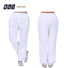 Quần blouse, quần blue trắng cạp chun chất vải kaki chun hàn cho bác sĩ, dược sĩ, nhân viên y tế Aligro BV.CA.QBLU.KK