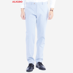 Quần kaki nam cao cấp Aligro ALGK031 co giãn 4 chiều màu xanh nhạt