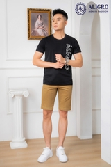 Áo phông nam cổ tròn 100% cotton tự nhiên ALGAPC072