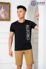 Áo phông nam cổ tròn 100% cotton tự nhiên ALGAPC072