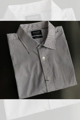 Áo sơ mi nam ngắn tay cao cấp Aligro ALGS-C62 vải cotton form SLIMFIT kẻ sọc màu xanh