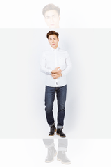 Áo sơ mi trắng dài tay công sở nam dáng Slim mã ALGS096