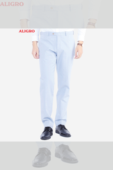 Quần kaki nam cao cấp Aligro ALGK031 co giãn 4 chiều màu xanh nhạt