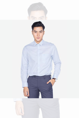 Áo sơ mi dài tay công sở nam dáng Slim mã ALGS131 (xanh da trời)