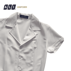 Váy blouse, váy điều dưỡng cộc tay chất vải kaki chun hàn cho y tá Aligro BV.CA.VDDCT