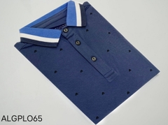 Áo polo cộc tay in ghi xám ALGPLO65