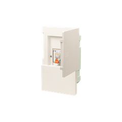TỦ ĐIỆN ÂM TƯỜNG 4 MODULE SINO E4M2/4L ĐẾ SẮT NẮP CHE KHÓI