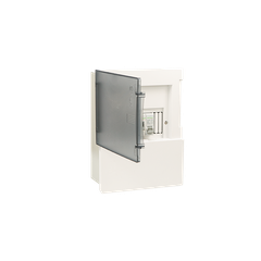 TỦ ĐIỆN ÂM TƯỜNG 6 MODULE SINO E4M3/6T ĐẾ SẮT NẮP CHE TRẮNG