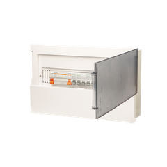 TỦ ĐIỆN ÂM TƯỜNG 18 MODULE SINO E4M14/18L ĐẾ SẮT NẮP CHE KHÓI