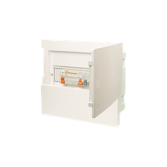 TỦ ĐIỆN ÂM TƯỜNG 12 MODULE SINO E4M8/12TA ĐẾ NHỰA NẮP CHE TRẮNG