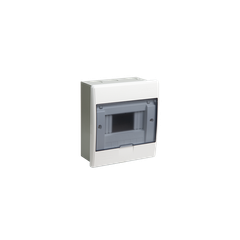 TỦ ĐIỆN NHỰA ÂM TƯỜNG 6 MODULE SINO E4LB2/6L ĐẾ SẮT NẮP CHE KHÓI