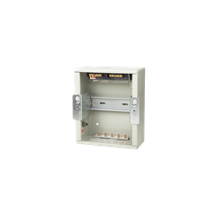 TỦ ĐIỆN NHỰA ÂM TƯỜNG 6 MODULE SINO E4LB2/6L ĐẾ SẮT NẮP CHE KHÓI