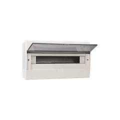 TỦ ĐIỆN NHỰA ÂM TƯỜNG 16 MODULE SINO E4LB12/16L ĐẾ SẮT NẮP CHE KHÓI