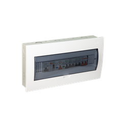 TỦ ĐIỆN NHỰA ÂM TƯỜNG 18 MODULE SINO E4FC 14/18S ĐẾ SẮT NẮP CHE TRẮNG