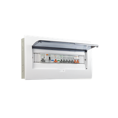 TỦ ĐIỆN NHỰA ÂM TƯỜNG 18 MODULE SINO E4FC 14/18S ĐẾ SẮT NẮP CHE TRẮNG