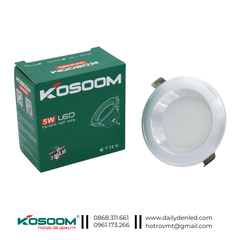 Đèn led âm trần đổi màu 5W viền trắng