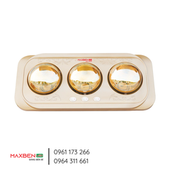 Đèn sưởi nhà tắm Maxben 3 Bóng Vuông DS-MB-3BV-825W