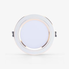 ĐÈN LED ÂM TRẦN DOWNLIGHT ĐỔI MÀU AT10 VIỀN VÀNG 110/12W