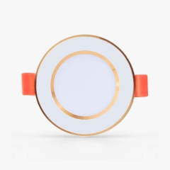 ĐÈN LED ÂM TRẦN DOWNLIGHT ĐỔI MÀU AT10 VIỀN VÀNG 60/3W