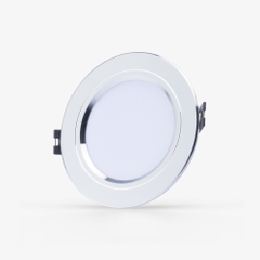 ĐÈN LED ÂM TRẦN DOWNLIGHT ĐỔI MÀU AT10 VIỀN BẠC 90/10W