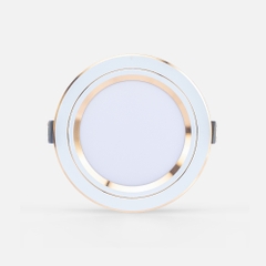 ĐÈN LED ÂM TRẦN DOWNLIGHT ĐỔI MÀU AT20 VIỀN VÀNG 110/10W