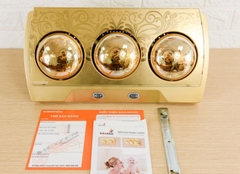 Đèn sưởi 3 bóng treo tường Heizen dùng công tắc HE-3B