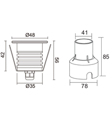 ĐÈN LED ÂM TƯỜNG 3W ELV EIG04-F048S