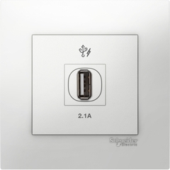 BỘ Ổ CẮM SẠC USB ĐƠN 2.1A SCHNEIDER KB31USB_WE