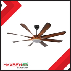 QUẠT TRẦN ĐÈN 8 CÁNH MAXBEN DQ-MB-M204-8-X/D/G