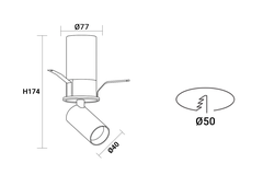 ĐÈN ÂM TRẦN CHIẾU ĐIỂM 9W ELV VSF07-T055