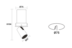 ĐÈN ÂM TRẦN CHIẾU ĐIỂM 9W ELV VSF07-T055