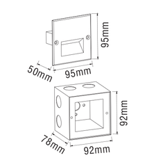 ĐÈN LED ÂM TƯỜNG 3W ELV WL09-0R095